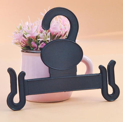 Shoe Hanging Hooks - Space-Saving Hanging Storage for Shoes, Sandals, Sneakers - Plastic Holder Organizer Hanger,Balck,50-Pack, Black