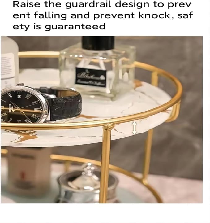 Gold Storage Rack, Bathroom Table Shelf, Perfume Tray, Beautiful Appearance, Super Capacity, Complete Your Daily Storage (QS-20-1) (QS-21)