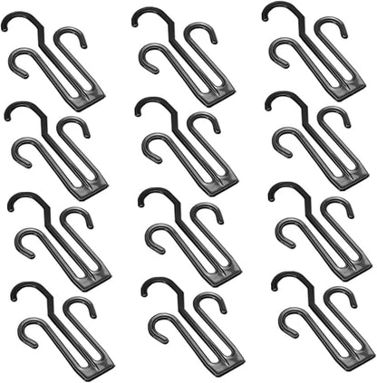 Cabilock 12Pcs Sturdy Plastic Shoes Hanging Hooks Multi Functional Shoe Organizer for Convenient Drying Portable Shoe Rack Hanger for Home Travel Storage Compact Design