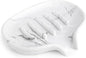 Self Draining Soap Dish for Shower and Bathroom Sink - Large Marble Resin Soap Holder with Drain, Non Slip Soap Tray for Bar Soap, Kitchen & Bathroom Counter