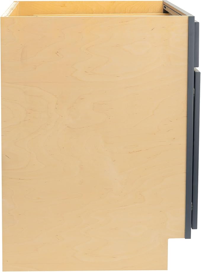 Quicklock RTA (Ready-to-Assemble) | Base Kitchen Cabinets - Shaker Style | Made in America (Needlepoint Navy, 24" Wx34.5 Hx24 D Base)