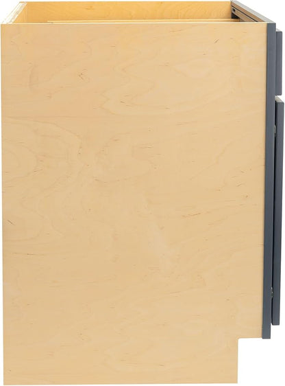 Quicklock RTA (Ready-to-Assemble) | Base Kitchen Cabinets - Shaker Style | Made in America (Needlepoint Navy, 24" Wx34.5 Hx24 D Base)