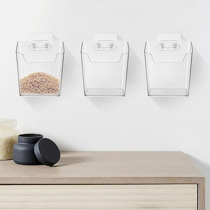 Lurrose 4pcs Cabinet Door Organizer: Wall Mounted Storage Bins - Plastic Shower - Pencil Holder for Shower Bathroom Kitchen Office