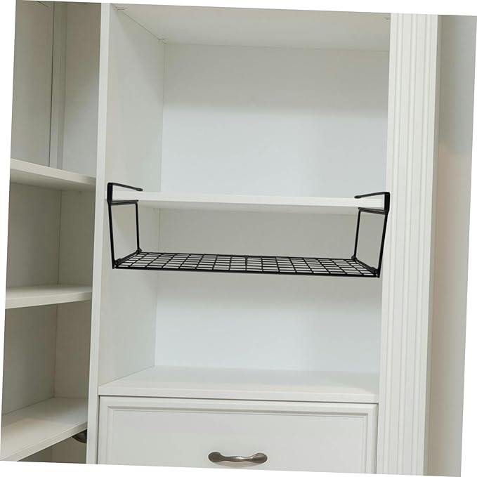 Zerodeko 2Pcs Hanging Shoe Rack Space Saving Shoe Organizer for Closet Design Efficient Storage Stylish Slipper Holder for Entryway Black