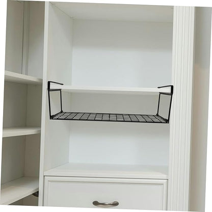Zerodeko 2Pcs Hanging Shoe Rack Space Saving Shoe Organizer for Closet Design Efficient Storage Stylish Slipper Holder for Entryway Black