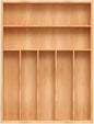 Unibambou Bamboo Utensil Drawer Organizer, Silverware Tray Organizer, Kitchen Drawer Organizer for Flatware Cutlery, Silverware Tray for Drawer (Natural, Large 16.5x12.5 Inch)