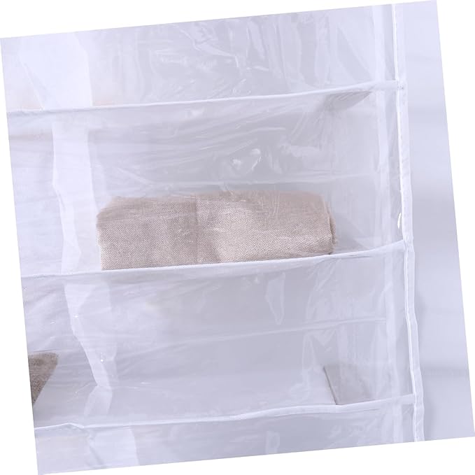Garneck Over The Door Shoe Organizer - 26 Pocket Hanging Shoe Rack - Space Saving White Storage for Closet and Bedroom Organization