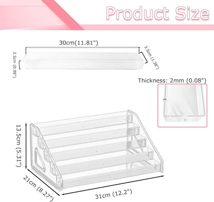 5-Tier Display Stand Rack, 2 Pack Nail Polish Organizer, Greeting Card Display Stand, Trading Card Holder for Sunglasses and Small Items