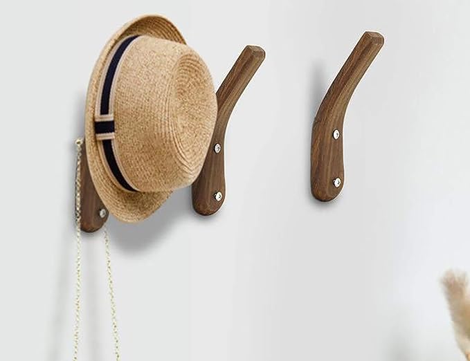 Hat Rack/Hat Holder/Hat Rack for Wall/Hat Organizer/Cap Rack/Cowboy Hat Holder/Cowboy Hat Rack/Hat Racks for Baseball caps/Jacket Hanger/Cowboy Hat Display & Storage Hange - No Hat, 2-Pcs