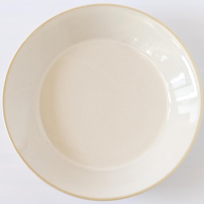 aito 517323 Natural Color Curry Plate, Pasta Plate, Approx. 8.3 inches (21 cm), Vanilla, White, Mino Ware, Dishwasher, Microwave Safe, Made in Japan
