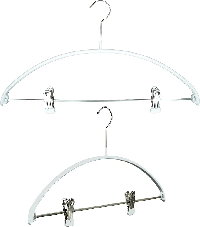 Mawa Narrow Petite Clothing Hangers, Steel Hanger with Non-Slip Coating, for Shirts, Dresses, Suits, Pants, Skirts, Camisoles, Jackets, 360-degree Rotatable Hook