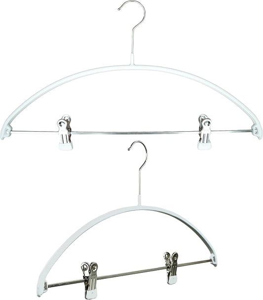 Mawa Narrow Petite Clothing Hangers, Steel Hanger with Non-Slip Coating, for Shirts, Dresses, Suits, Pants, Skirts, Camisoles, Jackets, 360-degree Rotatable Hook