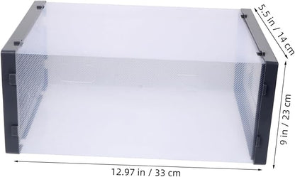 2pcs Shoe Box Storage Boxes Sturdy Plastic Shoes Organizer for Closet Entryway Style