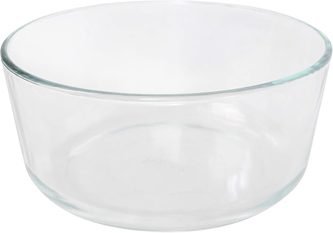 Pyrex 7203 7 Cup Glass Bowls & 7402-PC Marine Blue Food Storage Replacement Lids (2-Pack) - Made in USA