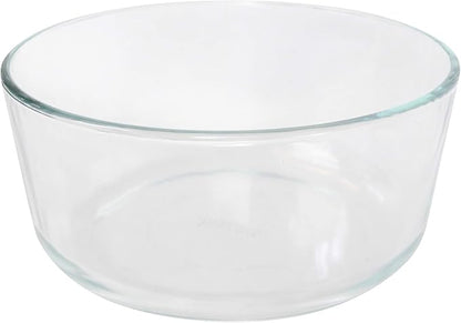 Pyrex 7203 7 Cup Glass Bowls & 7402-PC Marine Blue Food Storage Replacement Lids (2-Pack) - Made in USA
