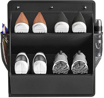 Space-Saving Adhesive Shoe For Campers Closets – Door Storage With Reinforced Frame Over The Door Shoe Organizers Bag