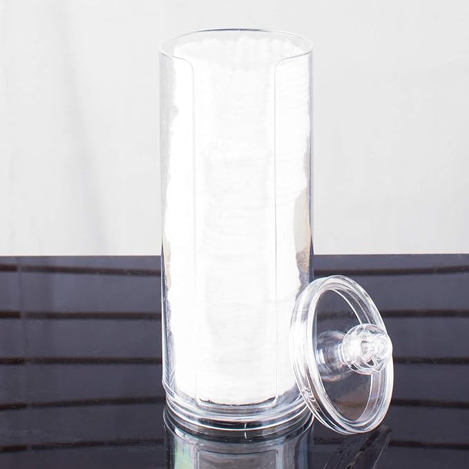 Super Z Outlet Cosmetic Cotton Pad Rounds Holder Makeup Removers Clear Acrylic Organizer Storage Display Rack