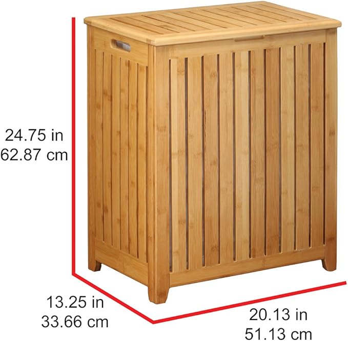 Oceanstar Spa-Style Bamboo Laundry Hamper