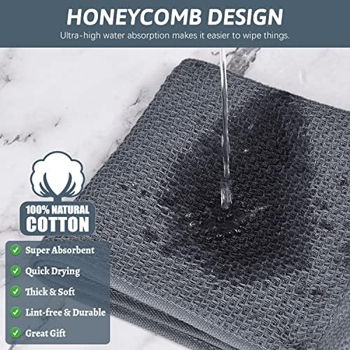 Nialnant 12 Pack Dish Cloths,100% Cotton Dish Towels for Washing Dishes,Soft and Absorbent Kitchen Cleaning Rags - 12x12 Inch - Image 3