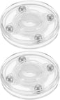 uxcell 2Pcs Acrylic Lazy Susan Turntable, 2 Inch Clear Turntable Organizer Ball Bearing 360 Degree Rotating Tray for Spice Rack Table Cake Kitchen Pantry Decorating Bathrooms