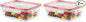 Pyrex Freshlock Glass Food Storage Container, Airtight & Leakproof Locking Lids, Freezer Dishwasher Microwave Safe, 8 Cup (Pack of 2)