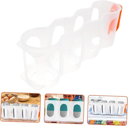 IMIKEYA Storage Box Bins Can Organization Insulated Fridge Organizer Kitchen Reusable Drink Tray Beverage Dispenser with Dispenser Bin for Refrigerator Container Holder Soda Orange Pp