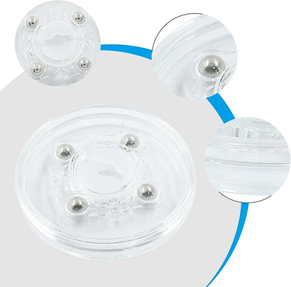 4 Pcs Mini Acrylic Lazy Susan Turntable,63mm/2.48 Inch Dia Ball Bearing Rotating Tray,Round Swivel Plate for Kitchen Pantry Cabinet Desk Decorating (2.48 Inch, Clear)