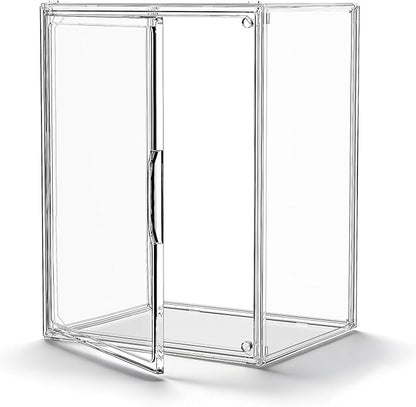 Clear Acrylic Display Case, Stackable Plastic Storage Bins with Lids, Large Display Box with Magnetic Lid Clear Storage Container Dustproof Showcase for Collectibles, Figures, 1 Pack