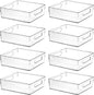 Clear Plastic Storage Bins, Home Bathroom Laundry Room Freezer Refrigerator Pantry Organizers and Storage Containers Fridge Organizer Bins Kitchen Organization Cabinet Medicine Bin for organizing