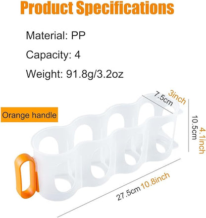 Can Organizer for Refrigerator, Stackable Can Rack Organizer Holds Up to 4 Cans, Kitchen Cabinet Can Storage Dispenser Rack (Color : Orange)