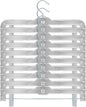 Clear Plastic Skirt & Pants Hangers 20 Pack, Clips Hanger for Pants, with Strong Metal Clips, Skirts, Trunks, Acrylic Hangers, Heavy Duty Vics 5131 Apparael Store Hangers