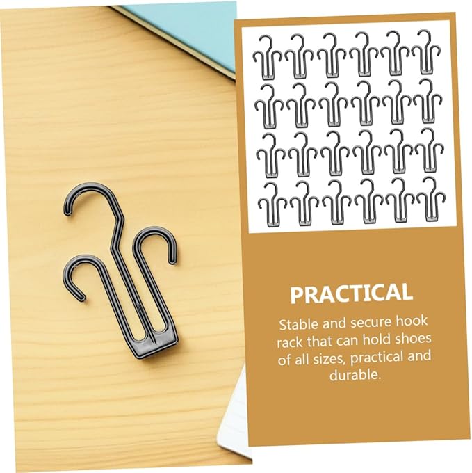 IMIKEYA 24pcs Plastic Shoe Drying Hooks Multi Functional Lightweight Shoes Holder Organizer for Balcony Use Space Saving Sandals and Sneakers Hanging Rack