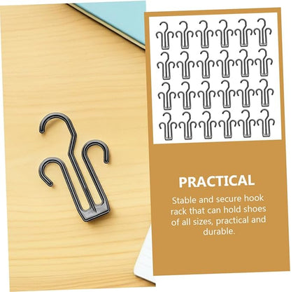 IMIKEYA 24pcs Plastic Shoe Drying Hooks Multi Functional Lightweight Shoes Holder Organizer for Balcony Use Space Saving Sandals and Sneakers Hanging Rack