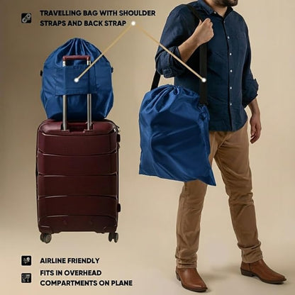Cowboy Hat Box for Travel – Cowboy Hat Travel Case Hard w/Mirror, Latches & Bag – Hat Can - Western Hat Boxes for Men & Hat Boxes for Women Storage - Royal Blue