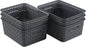 6-Pack Plastic Woven Storage Baskets, Small Baskets