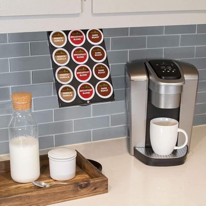 PERFECT POD EZ-Shelf Under Shelf Storage for K Cups, Space-Saving Under Counter Cabinet Coffee Pod Holder, 10.5" x 7.25" x 2", Holds 12 Cups