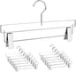 Besser Acrylic Pants Hanger 10 Pcs,Clear Acrylic Hangers with Bright Silver Clips，Lxurious Skirt Pants Hangers Clips for Clothing Closet Storage