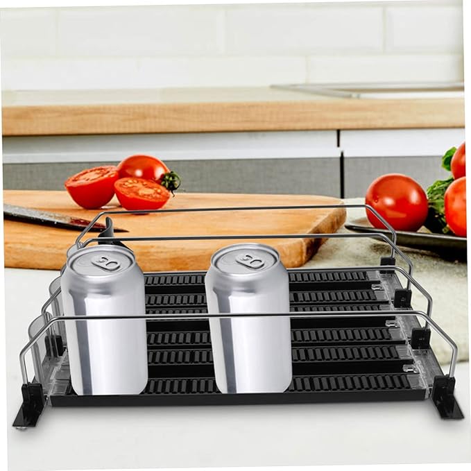 3pcs Fridge Drink Organizer Pusher Set Automatic Beverage Dispenser for Cans and Bottles Reliable Glide System for Convenience Stores and Home Use