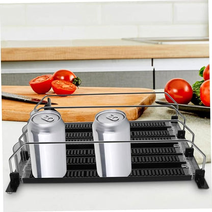 3pcs Fridge Drink Organizer Pusher Set Automatic Beverage Dispenser for Cans and Bottles Reliable Glide System for Convenience Stores and Home Use