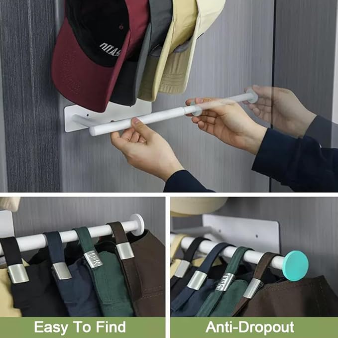 Hat Holder，for Doors, Closet ，Hat Rack for Door ， Baseball Cap Rack ，Closet Hat Rack，Cap Holder，Closet Organization
