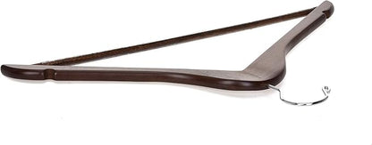 Quality Wooden Hangers - Slightly Curved Hanger 20 Pack Sets - Solid Wood Coat Hangers with Stylish Chrome Hooks - Heavy-Duty Clothes, Jacket, Shirt, Pants, Suit Hangers (Walnut/Retro, 20)