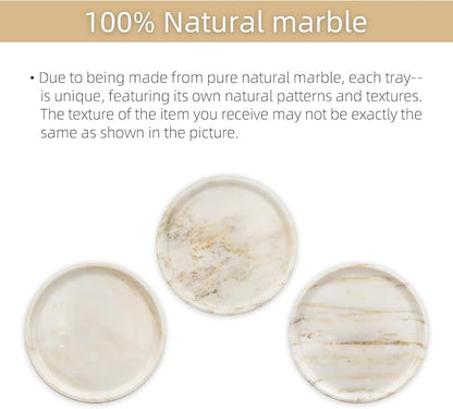 Marmor Marble Perfume Tray Bathroom Tray for Decorative,Candles,Jewelry Stone Vanity Tray,Kitchen Counter Decor and Home Decorative Tray(Calacatta Marble Gold) Jewelry Tray Unique Festival Gifts