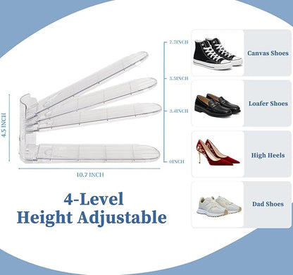 Shoe Slot Organizer,12 Pack Shoe Stacking Organizer for Sneakers Heels and Flat
