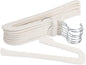 Velvet Pants Hangers - 8 Pack White Non Slip Open Ended Hanger with 360 Swivel Hook - Closet Space Saving Hanger for Heavy Pants, Jeans, Trousers, Scarf