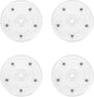 Geesatis 4" Acrylic Lazy Susan Turntable Organizer - 4 Pack Clear Swivel Plates with Steel Ball Bearings for Kitchen Base Turn Dining Table, Clear