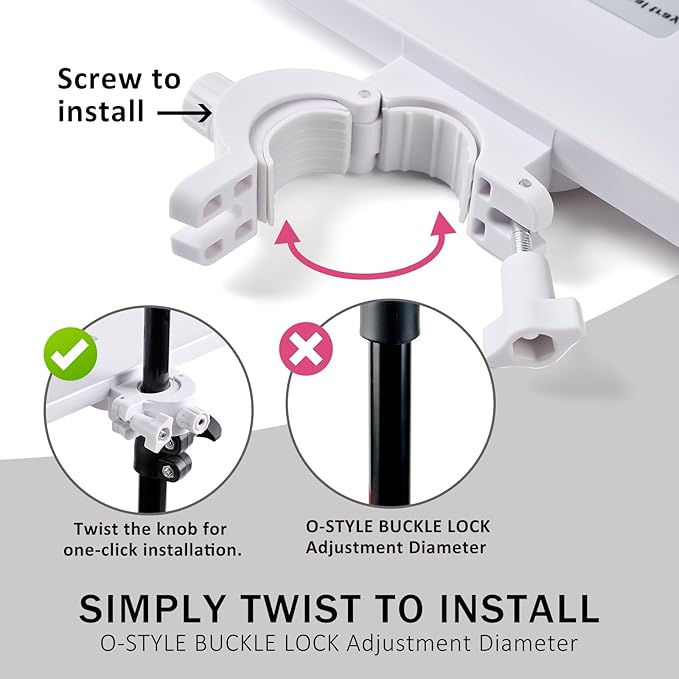 Lash Tray Holder (9 inch×6.7 inch), Adjustable Plastic Essential Organizer Stand for Lash Techs, Eyelash Extension Supplies Perfect for Salon or Homes Use by KONOVOLY(White)