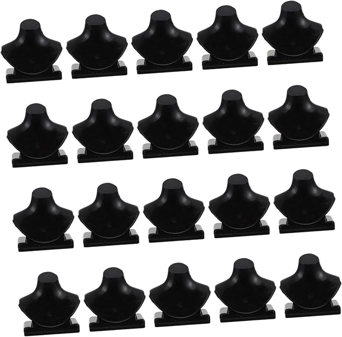 Cabilock Mini Necklace Holder for Dolls 20pcs Play House Miniature Necklace Models Display Jewelry Accessories