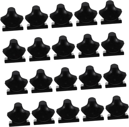 Cabilock Mini Necklace Holder for Dolls 20pcs Play House Miniature Necklace Models Display Jewelry Accessories