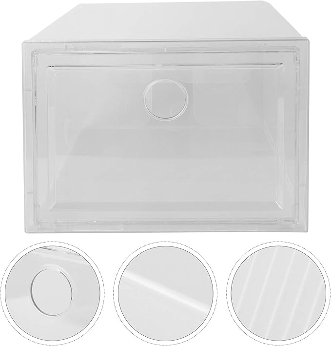 Cabilock 1pc Plastic Shoes Storage Box Capacity Shoe Case Door Practical Organizer for Home and Closet for Seasons Dimensions