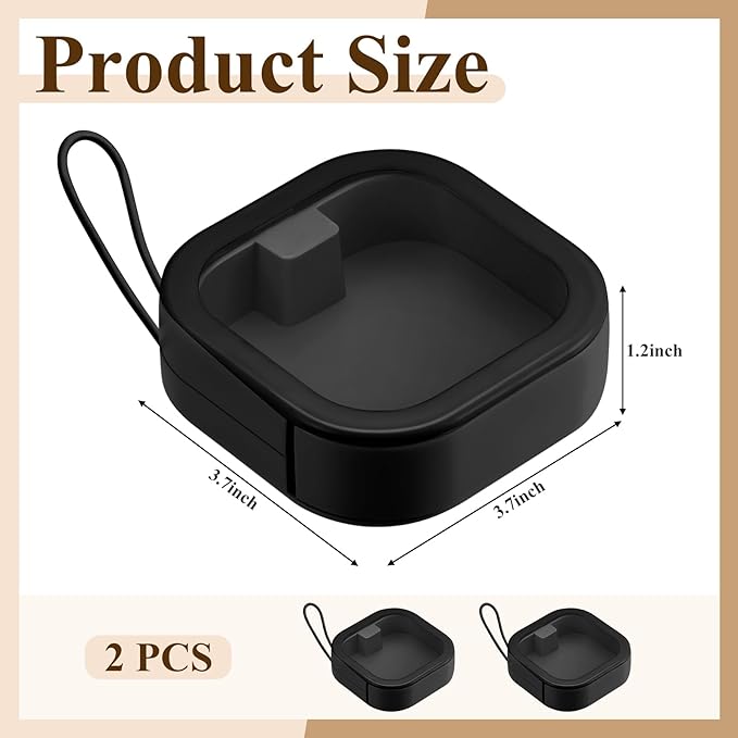 Kathfly 2 Pack Hair Tie Organizer Portable Hairband Holder Portable Hair Accessories Organizer Hanging Storage Container for Cotton Swab Bobby Pin Small Items on Desktop(Black)